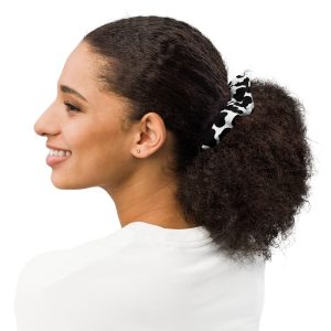 Cow Print Recycled Scrunchie